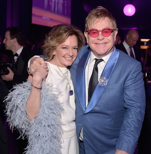 Caroline Scheufele and Elton John